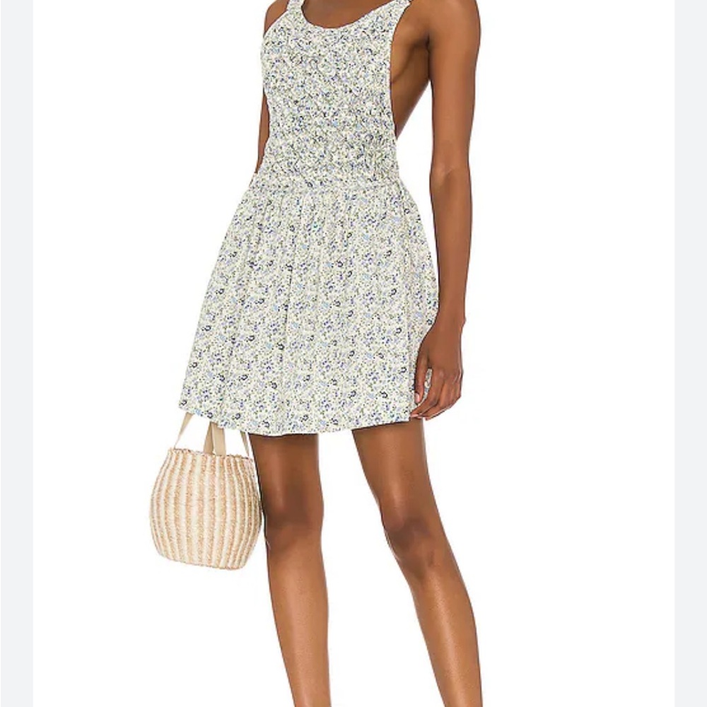 Free People Black and White Sleeveless Sundress